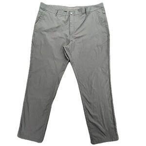 Marcus Pierce Gray Polyester Golf Pants Mens W43 L32 Straight Leg Casual Chino